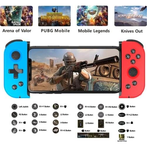 Wireless Gamepad Joystick For Android IOS Phone With USB Cable Wireless Telescopic Bluetooth Game Controller Bluetooth Control