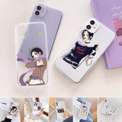 Oosaki nana Phone Case Transparent for iPhone 11 12 6 7 8 Pro X XS Max XR Plus Silicone Soft TPU Clear mobile bags coque shell