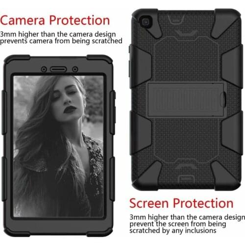 Case For Samsung Galaxy Tab A 8.0 inch SM-T290 T295 T297 2019 Cover Shockproof Armor Heavy Duty Silicone Stand kids safe case