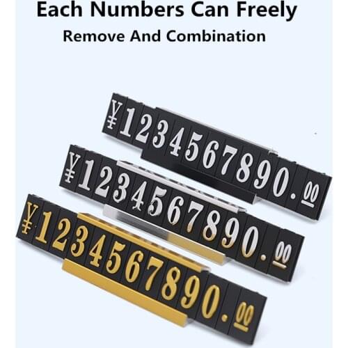 20 Sets Price Strip Digital Plastic Jewelry Price Cube Tags Label Sign Display Numbers Pricing Cubes For Watch Jewelry Shop