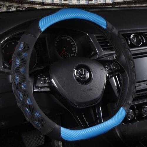 Car Steering Wheel Cover For Volkswagen VW Jetta / Tiguan / Caddy IV 2015 2016 2017 2018 2019 2020 2021 D Shape Steering Wheel