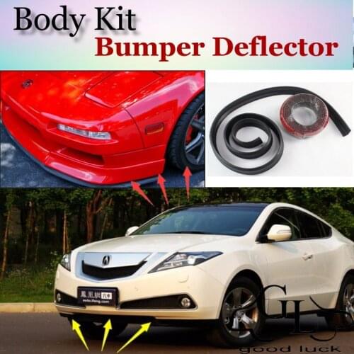 For Acura ZDX Advance Bumper Lip Lips / Front Spoiler For TOPGEAR Fans Cars Tuning View / TOPGEAR Body Kit / Strip Skirt