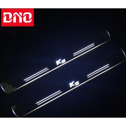 DNO Door Sill Scuff Plate Pedal Ligths For Kia K5 Optima 2015 2016 2017 2018 Threshold Led Bar Pathway Dynamic Welcome Lamp