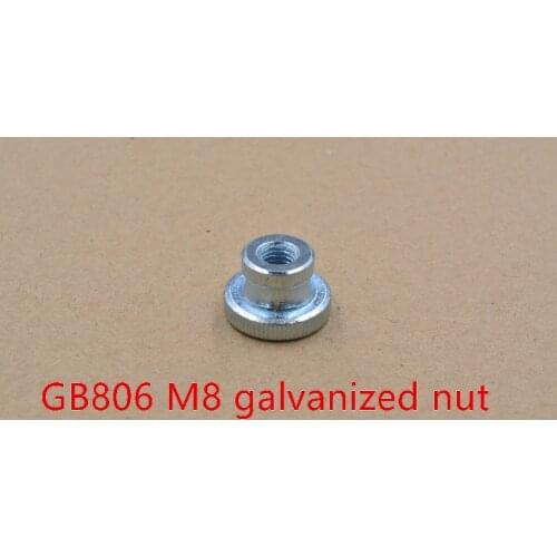 GB806 top marginlmperf knurl nut M8 nut galvanized heating bed adjusting nut # galvanized GB806 M8 1pcs