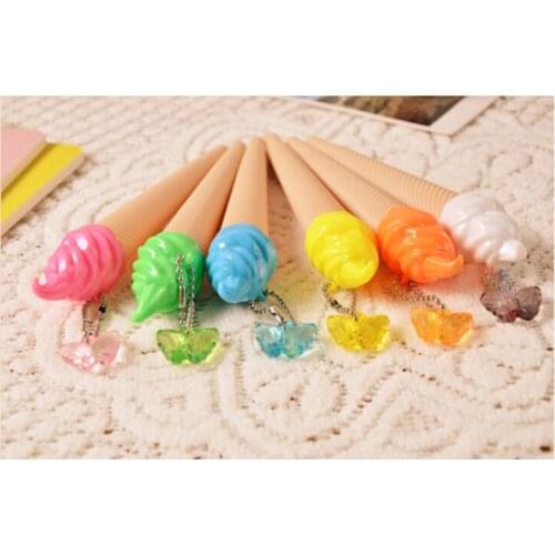 1Pc Ice Cream Design Gel Pen With Pendant 0.38mm Fashion Style Pen