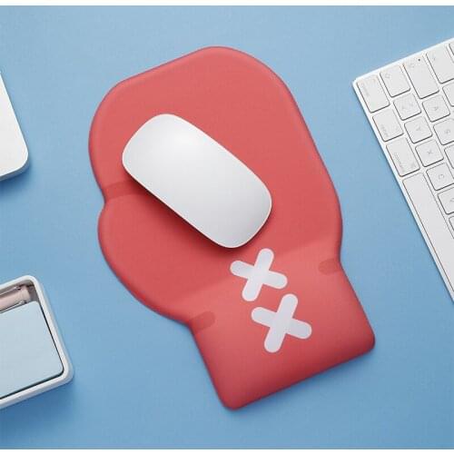 Boxing Wrist Mouse Pad Mat Cute Cartoon Creative Girl Office Small Size Wrist Rest Pad Soft Ergonomic Mousepad for Gaming Laptop
