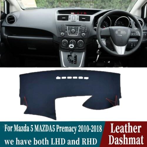 Leather Dashmat Dashboard Cover Pad Dash Mat Carpet Car-Styling auto accessories For Mazda 5 MAZDA5 Premacy 2010 2011 2012 2018