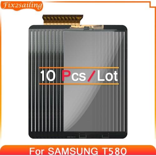10PCS New Front Glass T580 Touch Screen For Samsung Galaxy Tab A 10.1 SM-T585 T580 Touch Screen Panel Digitizer Sensor 100% Work