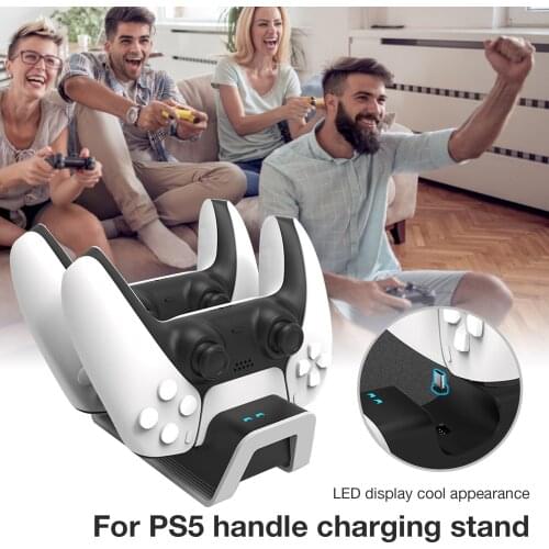 For PS5 Controller Charger Cradle For Sony PS5 Controller Dual USB 3.1 5V Fast Charging Stand Station Dock Type-C Charger Dock