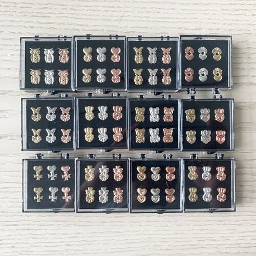 2020 New sterling silver 3 pairs Bax Bear earring Backs Heart Lifters firmly supports hypoallergenic butterfly lifts owl crown