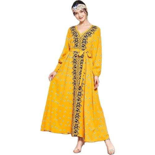 Chiffon Arabic Musulmane Hidjab Robe Elegantes Tesettur Giyim Malaysia Eid Clothing Islamic Maroc Islam Es Kleider Long Saudi