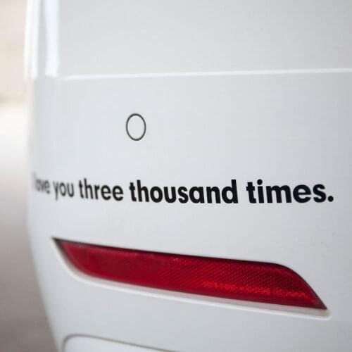 Car Styling Stickers Classic Stark Robert I Love You Three Thousand Times Automobile Motorcycle Oil Tank Body Decal