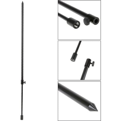Carp Aluminium Alloy Fishing Bank Sticks Adjustable Rod Pod 48-75cm Strong Carp Solid Black Rods Bank Sticks Holder Accessories