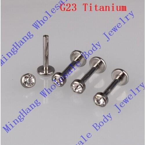 Internally Threaded Titanium G23 Labret 16g(1.2mm) Lip Piercing Ear Cartilage Helix Tragus Stud Piercing Body Jewelry