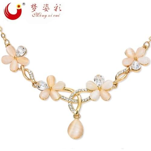 MZC Bohemia Style Short Pearl Jewelry Gold Link Crystal Necklaces for Women Lovers Neclace Neckless Bijoux Femme Colar Feminino