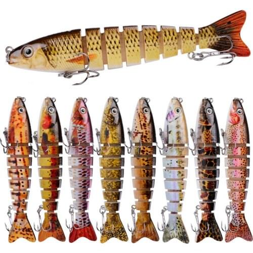 1pcs Sinking Wobblers Fishing Lures Jointed Crankbait Swimbait 8 Segment Sea Hard Artificial Swim Bait For Fishing Tackle Lure