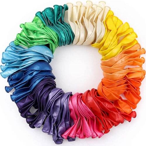 120Pcs multi-color balloon pearlescent color matching rainbow latex balloon birthday wedding party supplies or arch decoration