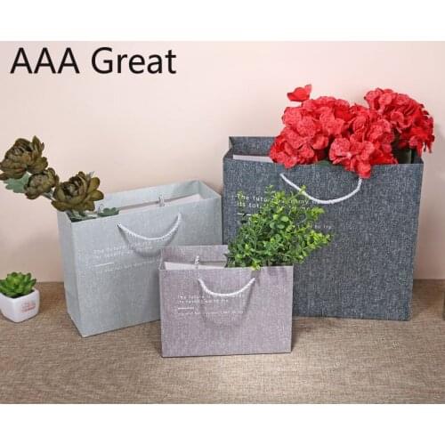 2Pcs/Lot Christmas Paper Bags Food Gift Bags Sandwich Bread Pouch Party Wedding Favour Paper Gift Bag Handle Birthday