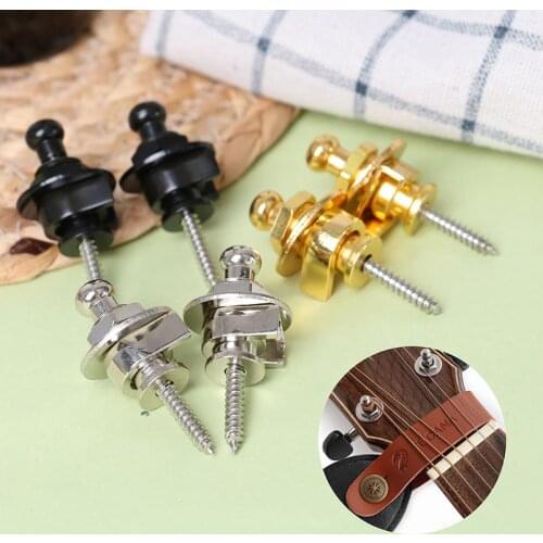 2Pcs Fashion Guitar Strap Lock Botton Schaller Style Straplocks Electric Acoustic Guitar Bass Strap Locks