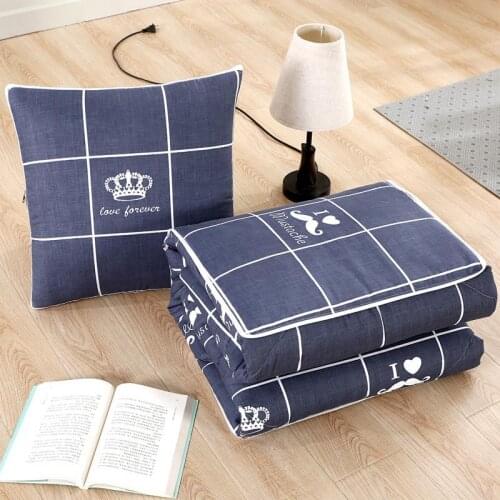 2 in 1 Napping Blanket Soft Comfortable Folding Blanket with Back Cushion for Office Worker Store