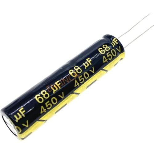 3pcs/lot 450v 68uf High Frequency Low Impedance 13*50mm 20% RADIAL Aluminum Electrolytic Capacitor 68000NF 20