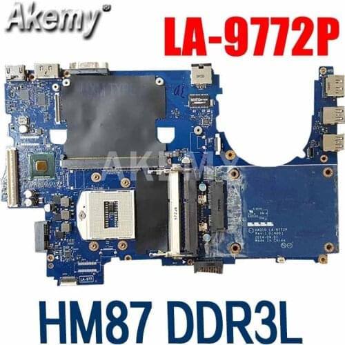Akemy VAQ10 LA-9772P For Dell Precision M4800 CN-0C3V2K 0C3V2K Laptop Motherboard HM87 PGA947 DDR3L