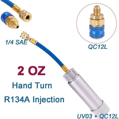 R12 R22 R134A 2OZ Car Air Conditioner Refrigerant Liquid Refrigerant Liquid Filler,R134A Quick Connector Adapter