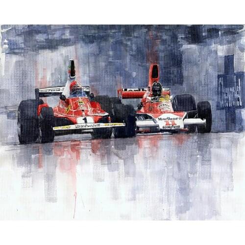 DIY Painting By Numbers Racing Car Kit Oil Picture By Numbers Landscape Wall Art Painting on Canvas Home Decoration Gift