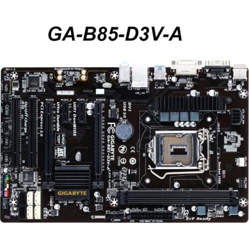 For Gigabyte GA-B85-D3V-A Original Motherboard USB3.0 DDR3 16G For Intel B85 Desktop Mainboard LGA 1150 DDR3 DVI VGA Used