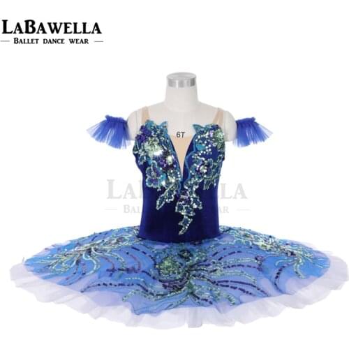 Royal blue Bird YAGP Professional Ballet Competiton Tutu Women Clasical PancakeTutu Costume JY006A