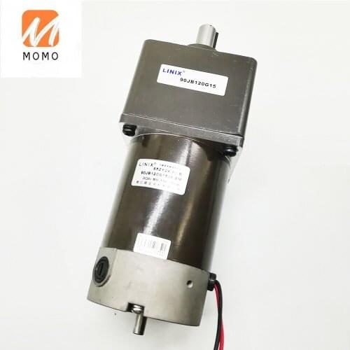 Linix DC 24V 80W Gear Motor 85ZY24-80-B/90JB120G1538-BM Double out Shaft Permanent Magnet Reduction