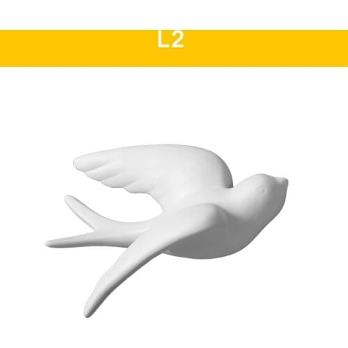 1pc 3D Ceramic Birds Murals Wall Hanging Decorations Crafts Home Ornaments FreeHome & Garden FreeHome & Garden