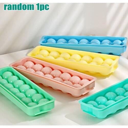 New DIY Plastic Ice Cube Tray Ice Ball Mold 14 Ice Cube Maker Mold Ball Ice Maker Sphere Shape Cream Cold Kitchen Bar Tools