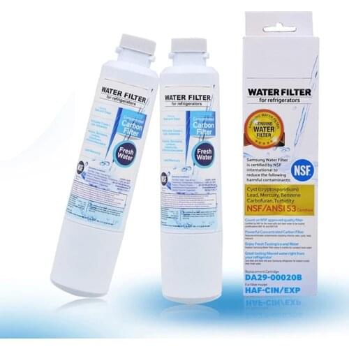 2 pieces，Cooler water filter, for replacement charcoal active water filter for samsung da29-00020b