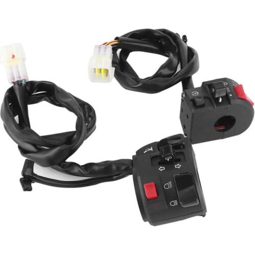 Motorbike Horn Button 7/8in Handlebar Switch Horn Button Turn Signal High Beam Electric Fog Lamp Controller for Suzuki