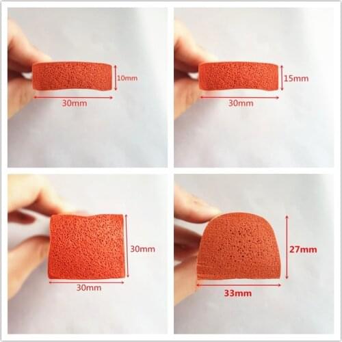 Silicone Foam Strip Heat Insulation Bar 30mm x 5mm / 15mm / 30mm 33mm x 27mm 30x10mm 30x30mm 33x27mm 1 Meter Red