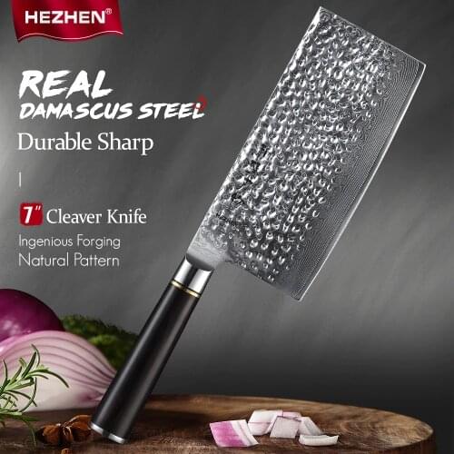 HEZHEN 7 inches Nakiri Chef Knife 67-Layer Damascus Nakiri Kiritsuke Sushi Knife For Meat Japanese Cooking Tools Kitchen Knife