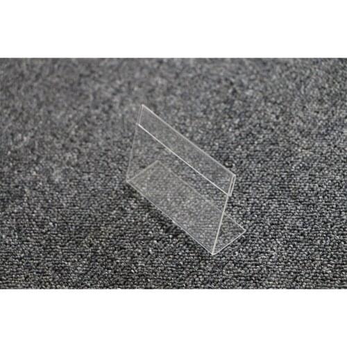 Clear Acrylic L Table Sign Price Tag Label Display Paper Promotion Desk Sign Holde Business Card Case Name Card Stand
