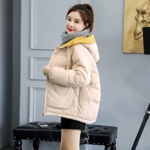 Down cotton-padded jacket womens short winter 2019 new Korean ins bread coat loose padded coat coat