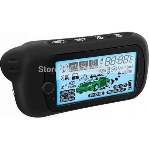 2-way RU Z5 car remote key fob for Tomahawk Z5 Z3 lcd remote Control Keychain two way car alarm system