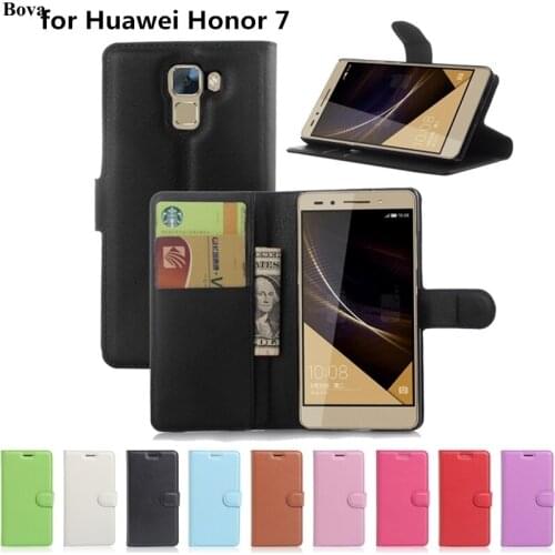 Retro leather Flip Case for Huawei Honor 7 Protective Cover Money slots Magnetic Buckle Holster for Huawei Honor7