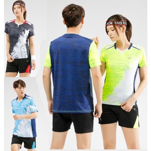 2021 Tennis Shirts Sports Shorts Men ,Quick Dry Women Table Tennis Jersey Running shirt Fitness Training Badminton Shirts 3915