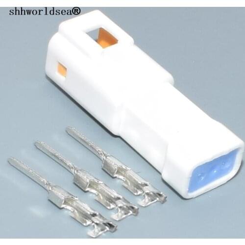 Shhworldsea 3 pin auto electric housing plug wire harness cable connector car male electrical plug 03R-JWPF-VSLE-S