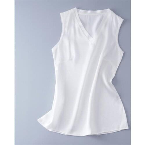 Woman Shirt Tops Lady Seda Chemise Seda La Camisa Arriba Plus Size 100% Silk Blouse Female Summer Oversized Hedging Silk Shirts