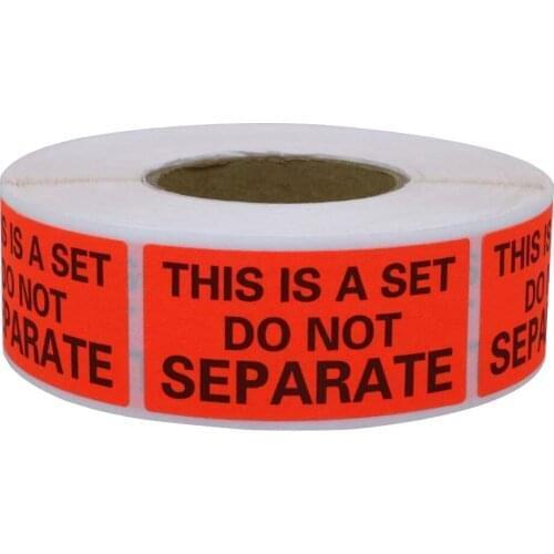 1 Rolls/500 Labels,This is a Set Do Not Separate,Fluorescent Red FBA Packing Labels(1" x 2")