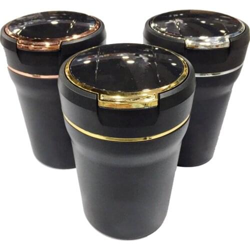 1 Pcs LED Lighting Car Ashtray High Flame Retardant Auto Ashtray Fireproof Material Cup Holder Ashtray