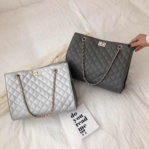 2020 White Luxury Designer Leather Chain Large Crossbody Bags Shoulder Tote Ladies Hand Bag Fashion Handbags For Women