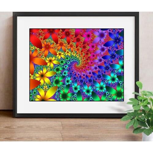 5D DIY Diamond Painting Cartoon Cross Stitch Kits Diamond Embroidery Flowers Full Drill Square Decoration Home Gift