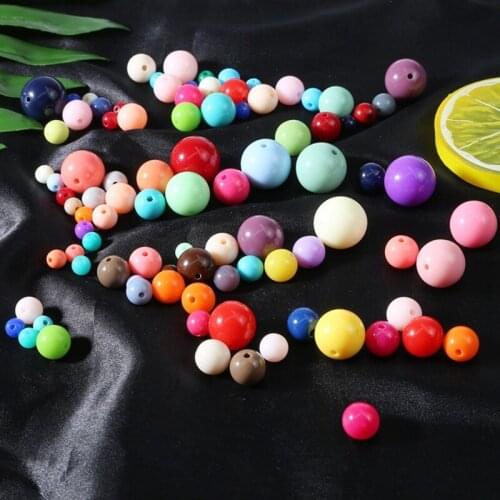 Acrylic 10mm round Beads ABS Imitation Pearl Sub Beaded Loose Beads DIY Handmade Earring Bracelet Jewelry Accessories Materials