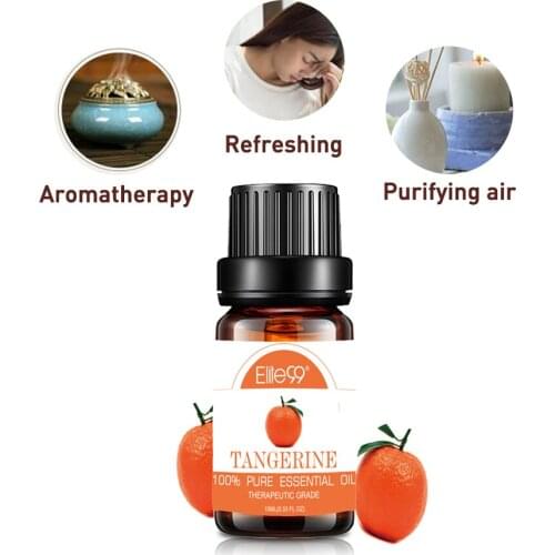 Elite99 10ml Tangerine Pure Essential Oils for Purifying Air Humidifier Aromatherapy Improving immunity Refreshing Essential Oil